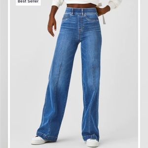 SPANX wide leg jeans NWT Large Petite